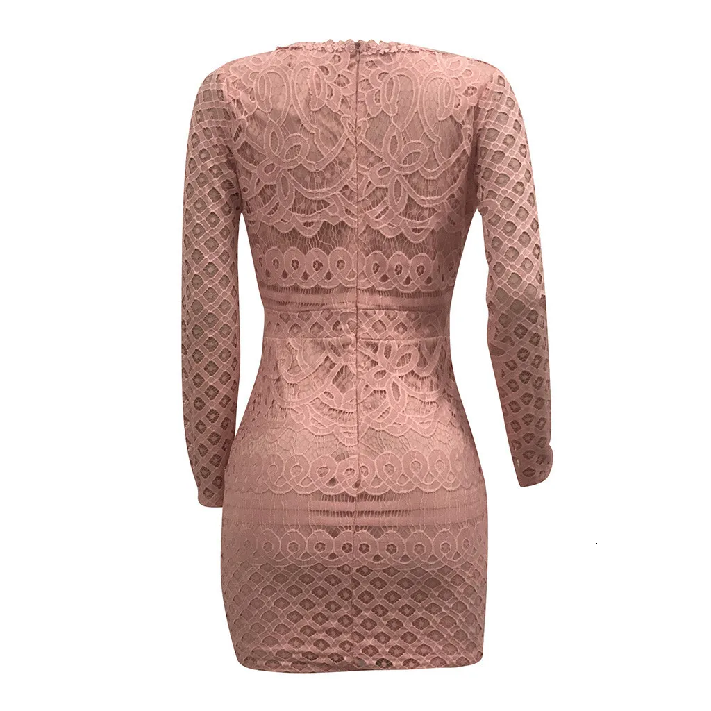 Модное женское платье vestidos, сексуальное кружевное короткое платье бодисон с длинным рукавом и жемчужными пуговицами в европейском и американском стиле