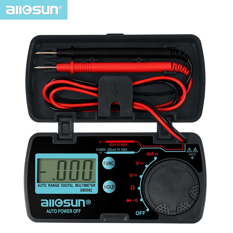 all sun EM3082 Мини Авто Диапазон Цифровой мультиметр устройство переменного и