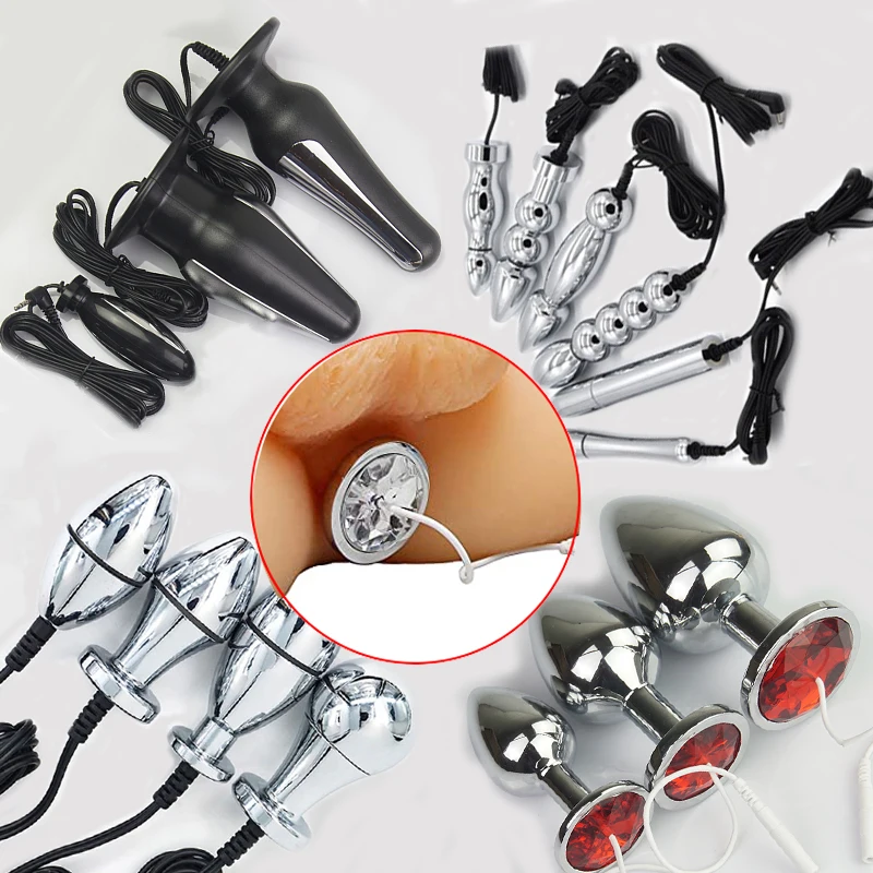 Electro Shock/Stimulation/Sex/BDSM Anal Plug, Electroshock Butt Plug Dildo Vibrator, Estim e stim Prostate Massage Electro Sex Toys Electric Sex Toys