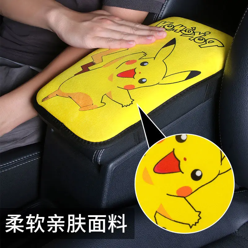 TAKARA TOMY Pokemon Automobile Universal Armrest Box Cushion Cover Creative Automobile Car Interior Supplies Armrest Box Cover 5