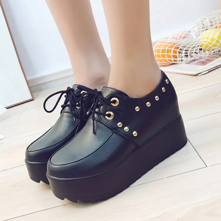 

QSR 2019 Leopard Spring new muffin thick-soled high-top canvas shoes autumn student single shoes increased female casual flat