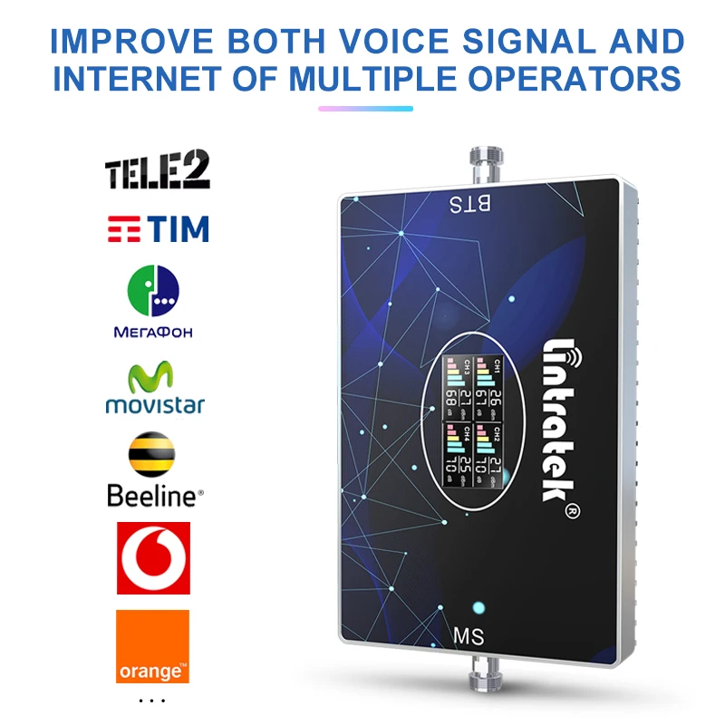 Lintratek LCD Display 2G 3G 4G Signal Repeater 4
