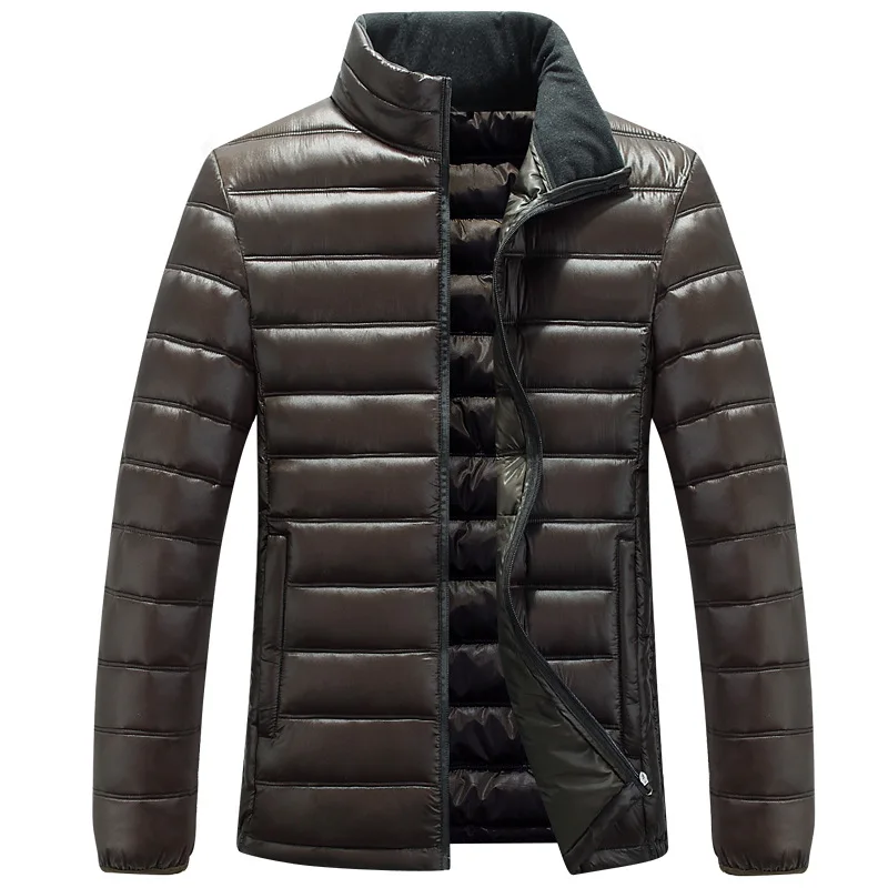 Плюс размер 6XL 7XL 8XL короткая теплая толстая верхняя одежда Софтшелл мужская зимняя куртка пальто сверхлегкие пуховые парки Пальто