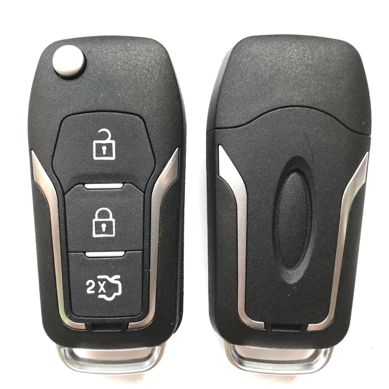 Coque télécommande pour voiture à 3 boutons remplaçable, pliable, pour Ford  Fiesta Focus 2 Ecosport Kuga Escape, boîtier porte-clé - AliExpress