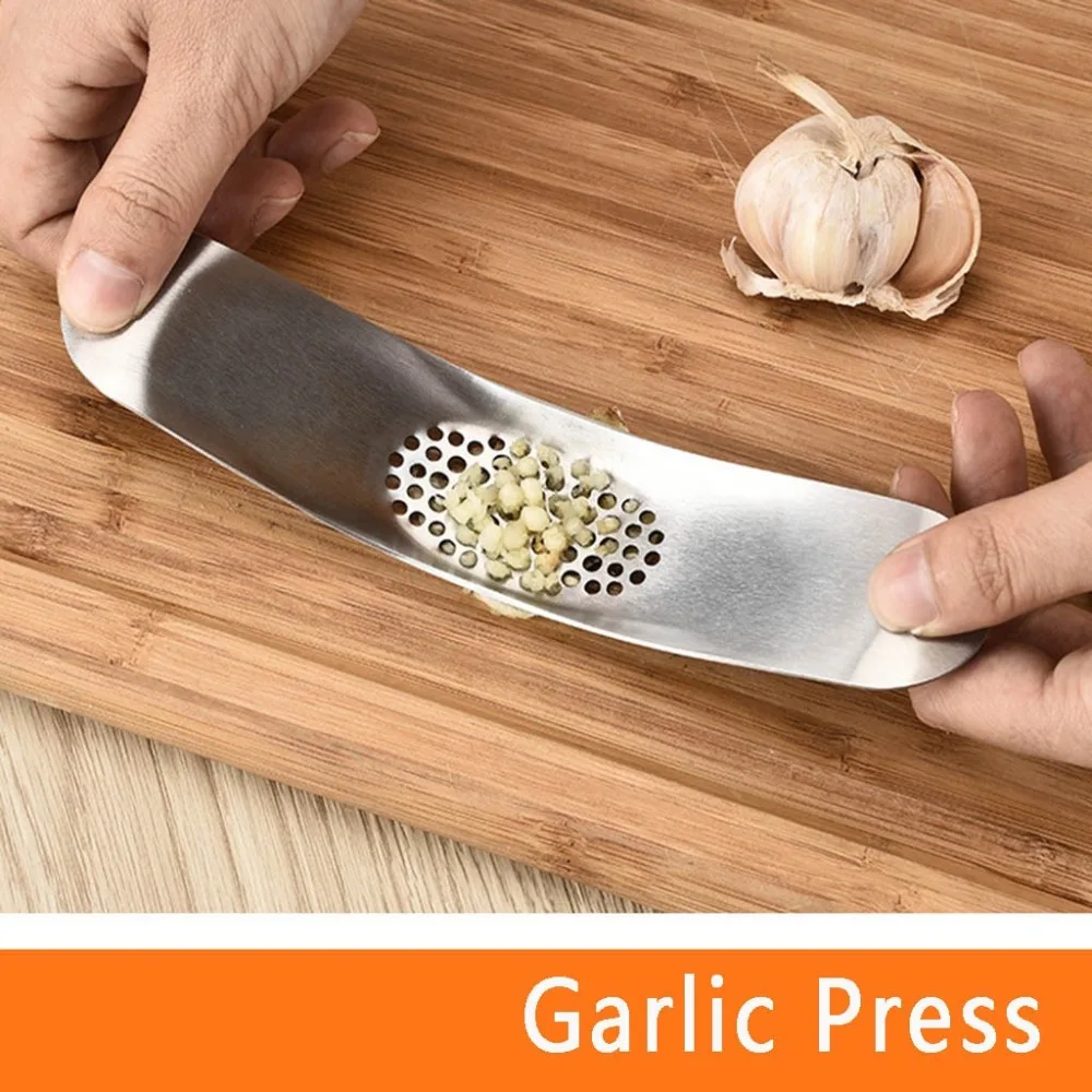 Stainless steel manual garlic press garlic grinder set pressure garlic with bottle opener function Cooking tools 20O31 (7)
