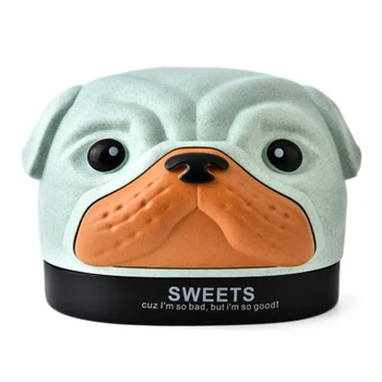 

1PCS Box Bobby Dog Tissue Box Multifunction Desktop Napkin Roll Tray Wheat Material Home Decoration
