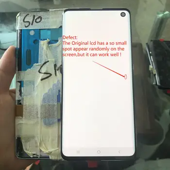 

Original 6.1'' AMOLED For SAMSUNG Galaxy S10 G973F/DS G973U G973 SM-G973 with a spot Display Touch Screen Digitizer Replacement