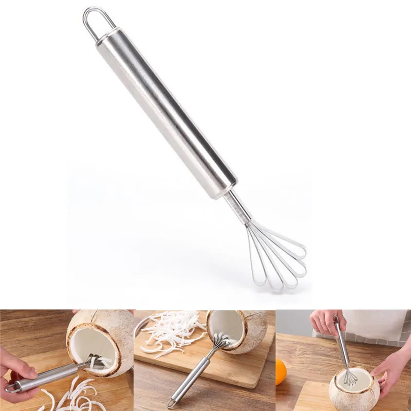 Creative Stainless Steel Shredded Coconut Knife Household Coconut Grater Fish Scale Planed Meat Scraper Kitchen Supplies