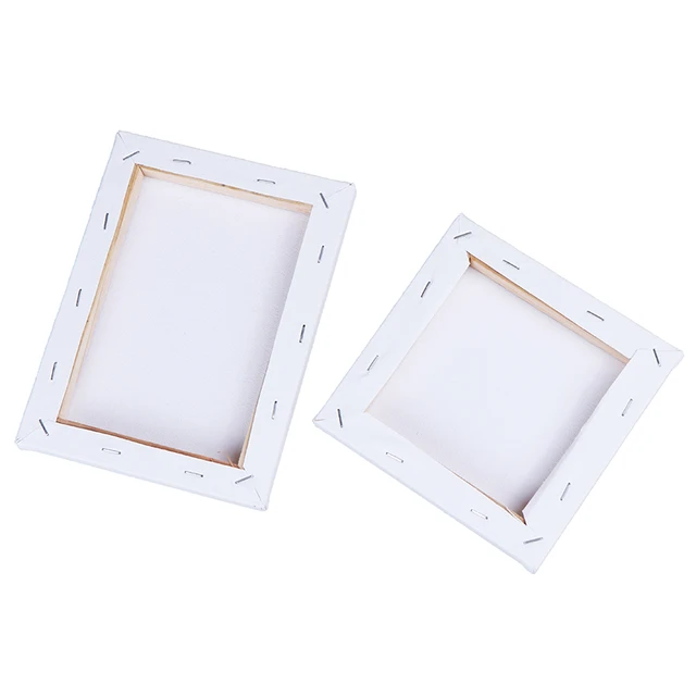 10 Mini Tele Per Pittura 5x7 Cm | Tela In Cotone E Legno | Per Artisti E Hobby | Bianco - Foto 8