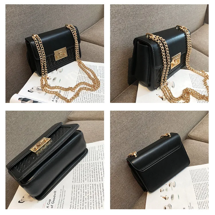 new fashion pig nose lock small square bag shoulder diagonal women's bag