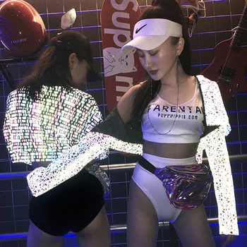 

4 Style Jazz Dance Costume Bar Ds Costumes Nightclub Dj Female Singer Sexy GoGo Dance Costume Hip Hop Fluorescent Stage DWY2427