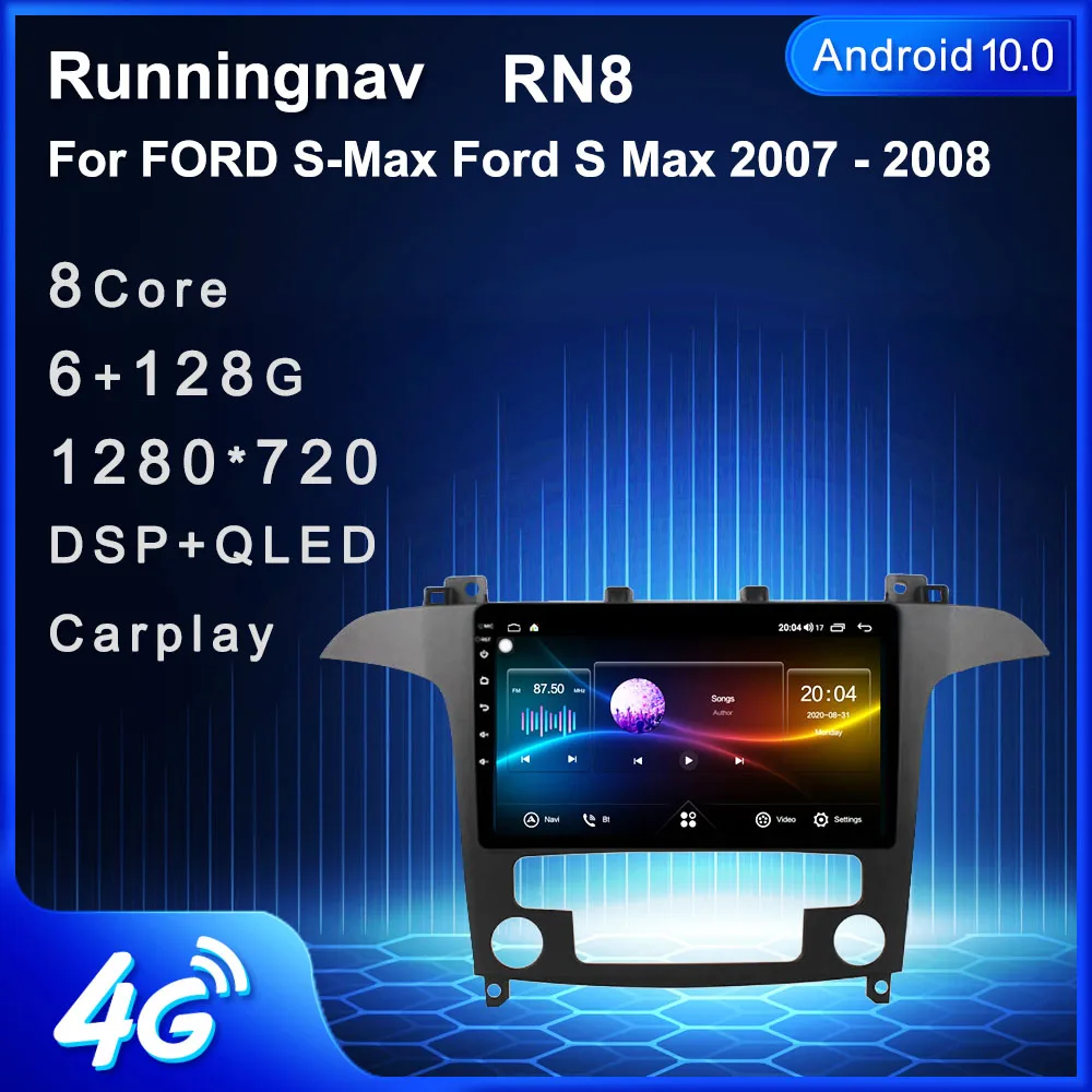 4G LTE Android 10 1 для FORD Focus Mondeo C-MAX S-MAX Galaxy II Kuga мультимедийная стерео автомагнитола DVD