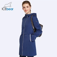 ICEbear Осенняя женская одежда сплошной цвет с длинными рукавами Повседневная Новая женская куртка стоячий воротник карманы 17G122D