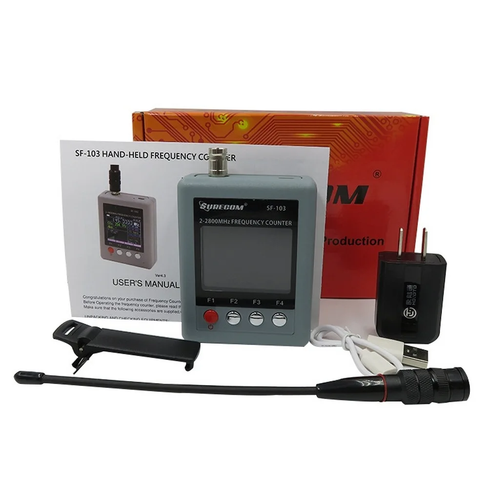 

Surecom Handheld Counter Tester Walkie-talkie Reader SF-401PLUS /SF-103PLUS Analog / DMR Digital USB Charging