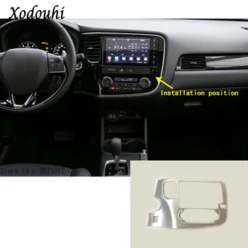 

For Mitsubishi Outlander 2016 2017 2018 2019 Car Body Navigation Pannel Central Frame ABS Chrome Matte Cover Stick Hoods 1pcs