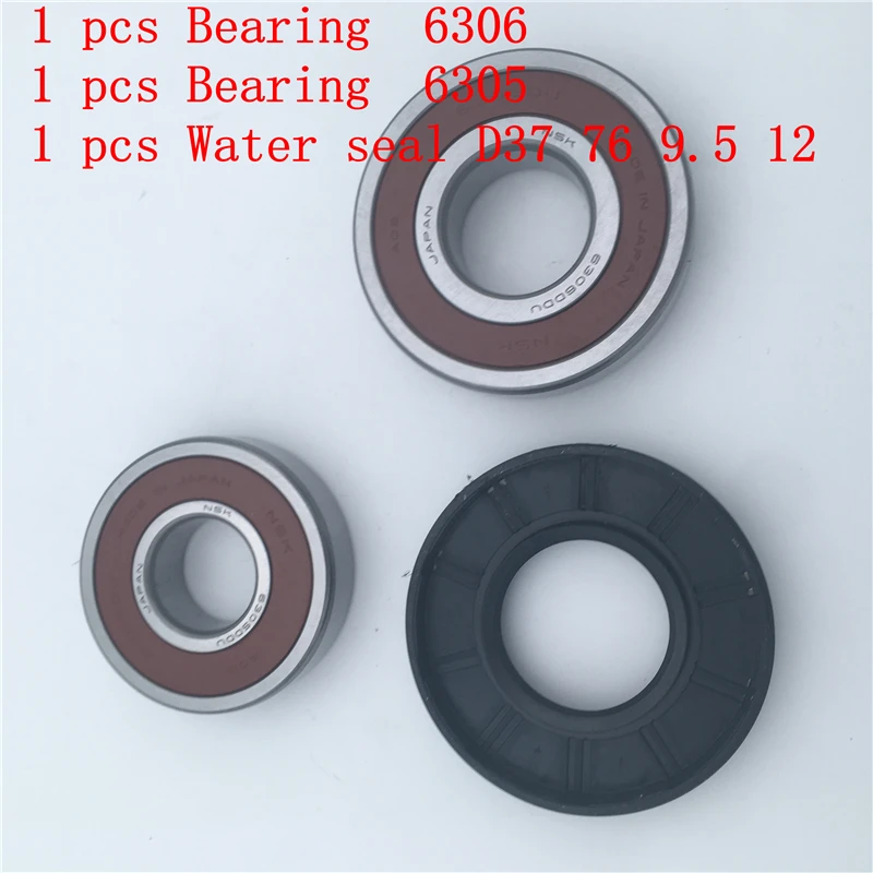 free shipping washing machine oil seal D 37 76 9.5 12 Bearing 6306 6305 and Water seal Oil seal D37 76 9.5 12