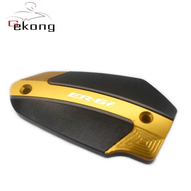 Для KAWASAKI ER6F ER6 F 2009- CNC алюминиевая передняя Тормозная жидкость Крышка Резервуара аксессуары для мотоциклов с логотипом