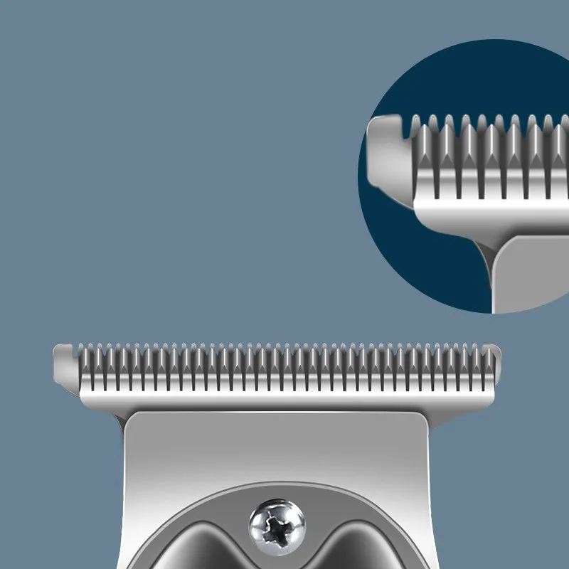 Kemei 1949 Professional Hair Clipper All Metal Men Electric Cordless Hair Trimmer 0mm Baldheaded T Blade Finish Haircut Machine