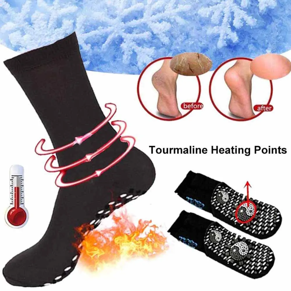 

Self Heating Socks Tourmaline Heated Socks for Women Men Health Heated Socks Magnetic Therapy Comfortable Winter Warm Socks