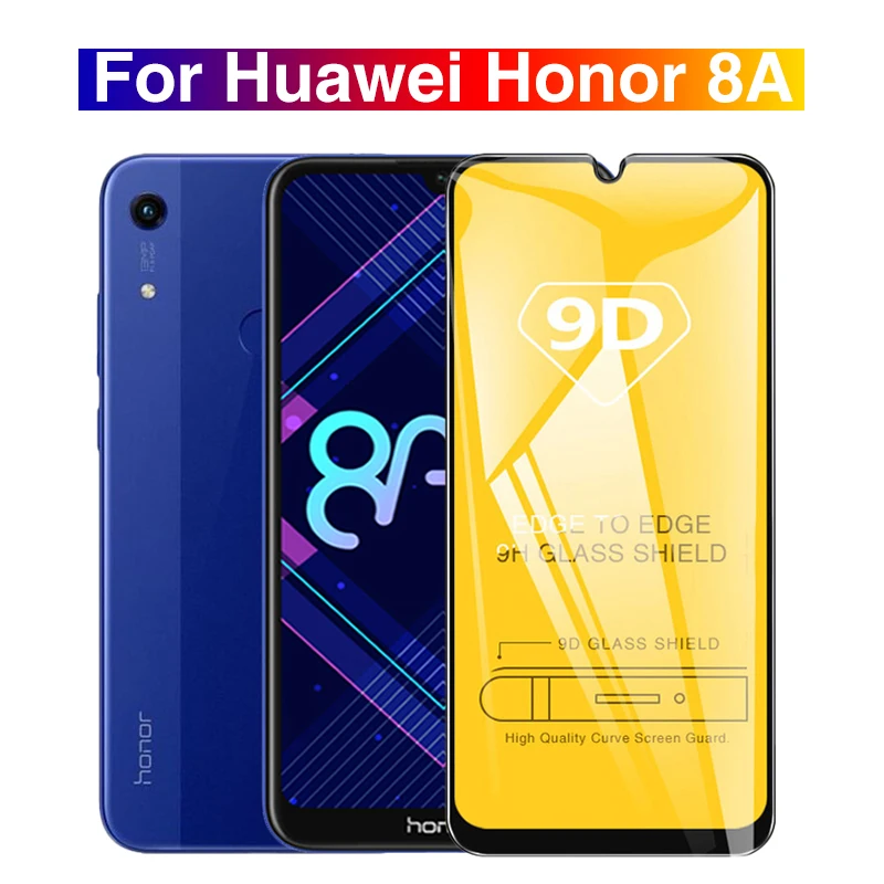 Защитное стекло 9D для Honor 8A защитное закаленное Huawei 8X 8S 8C Hono A8 Honor8A защита экрана |