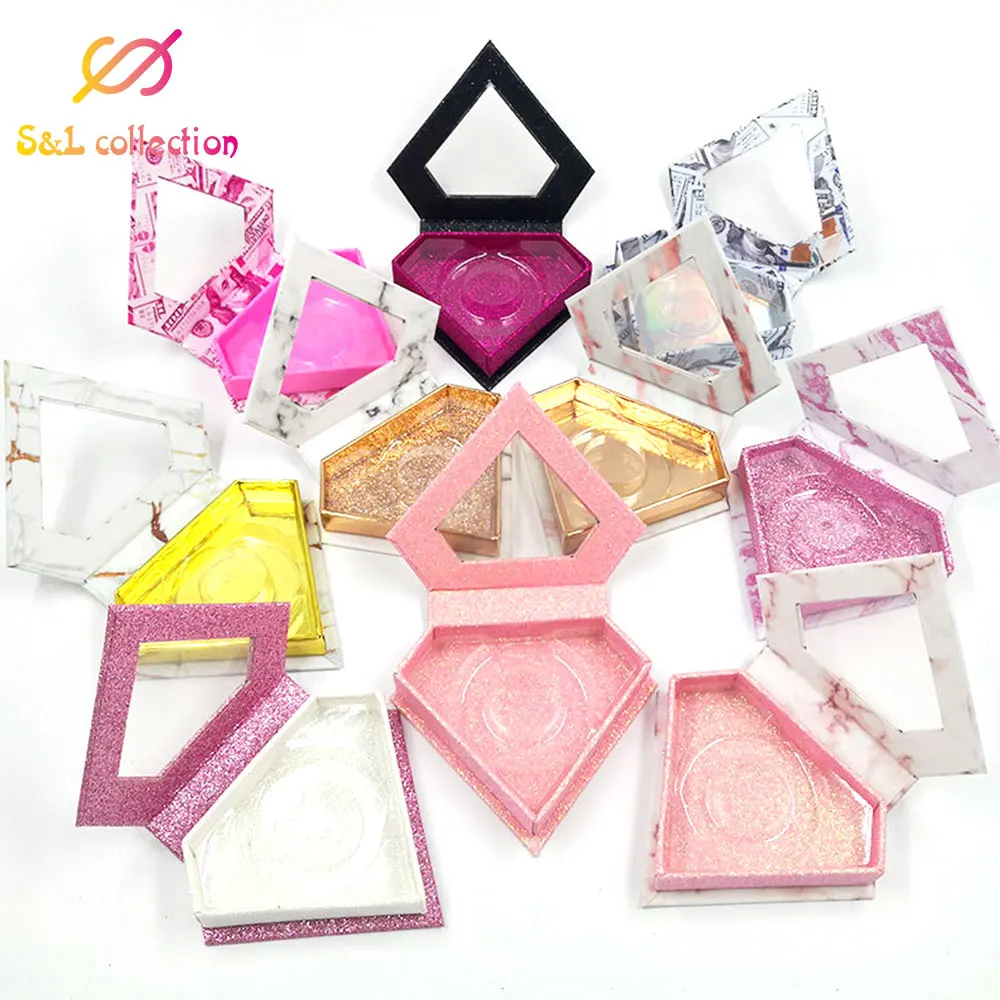 

Eyelash Packing Box with Transparent Tray 15mm-30mm Mink Eyelash Container Boxes Creative Empty Eyelashes Case Dropship