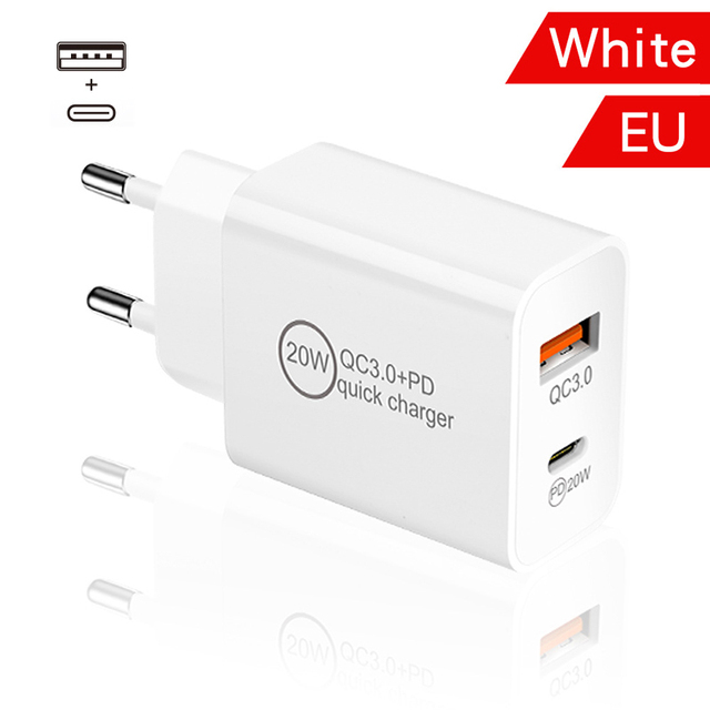 20W USB Type C Charger Adapter Fast Phone Charge For iPhone 13 12 11 Pro Max Mini Xs Xr AirPods iPad Huawei Xiaomi LG Samsung