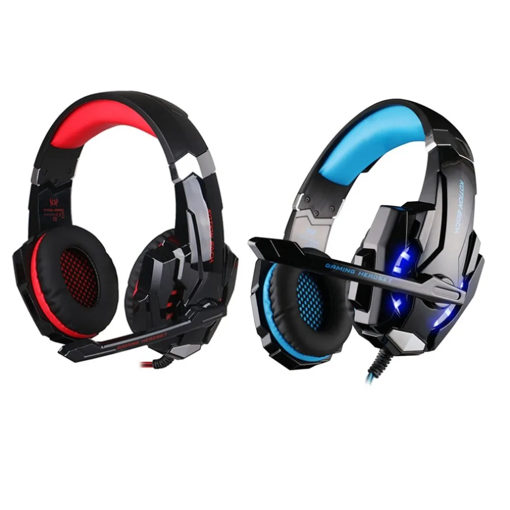 VersionTECH G9000 игровая гарнитура объемные Стерео Игровые наушники с шумоподавлением Микрофон светодиодный свет и мягкие наушники с памятью