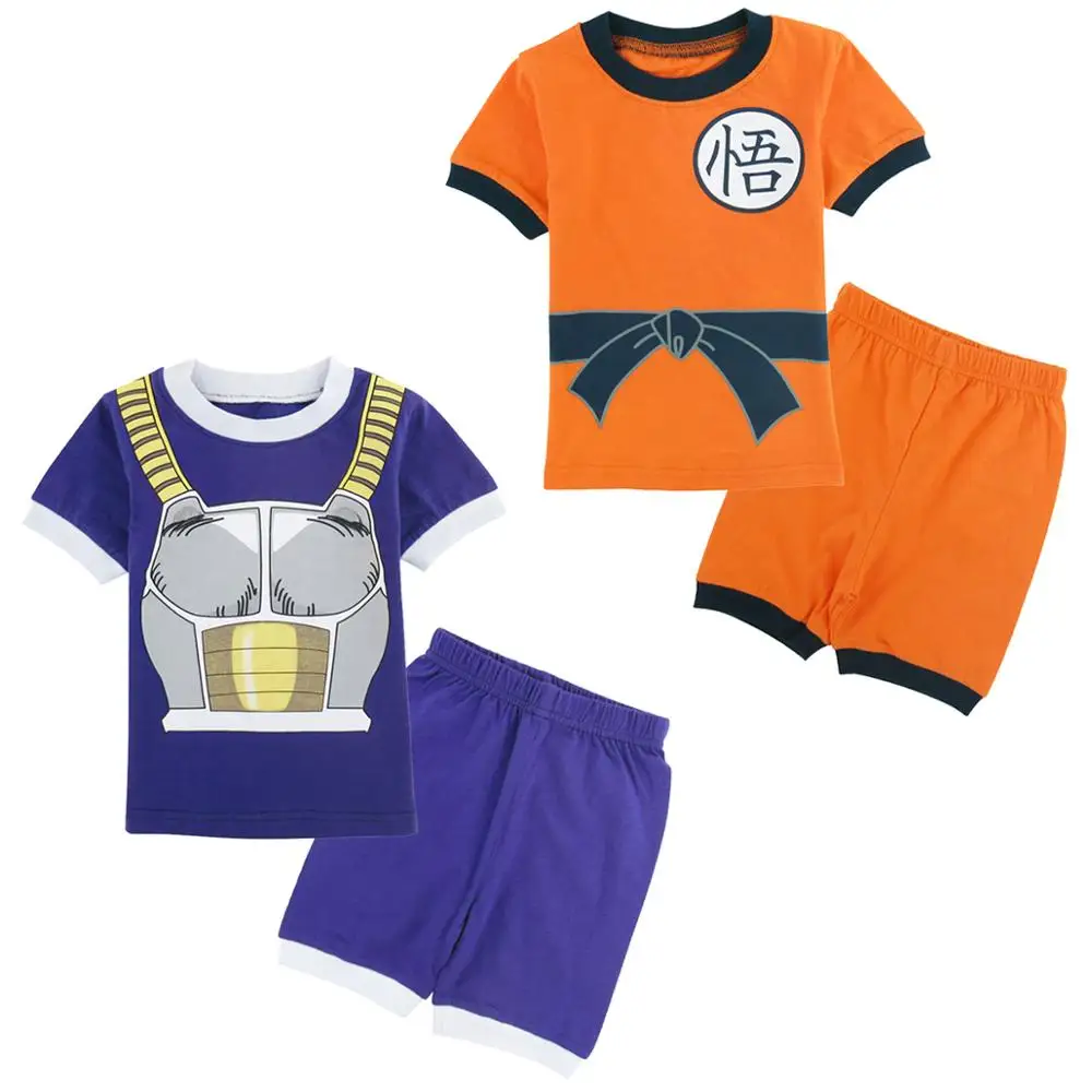 Kids Baby Boys Cartoon Vegeta Goku Costume Clothing Short Sleeve