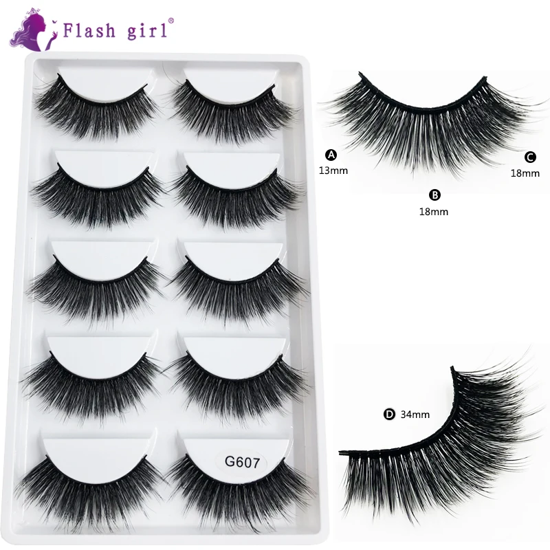 

The Newest Arrivals G607 100% Cruelty Free Dramatic Lashes Cross Handmade False Eyelashes Makeup Reusable Eyelashes Wholesale