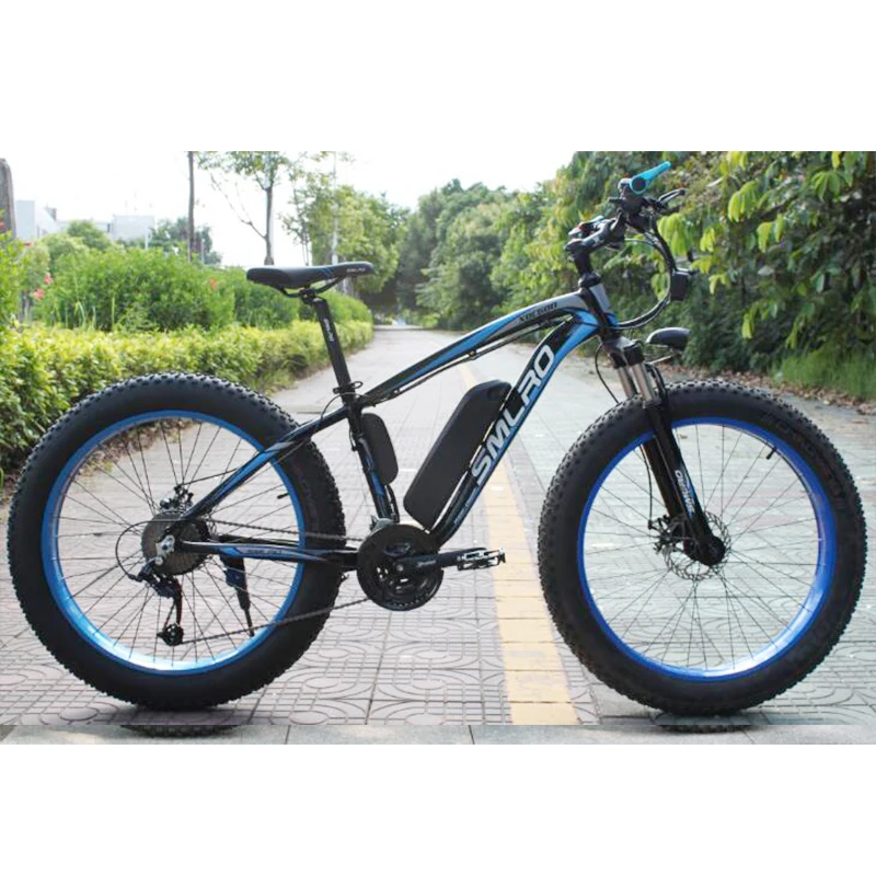 26 Inch Electric Bike 1000W Motor Fat Tire Mens Snow Beach Ebike 48V 13AH Lithium-ion Battery Adult Snowbike Electric Bicycle