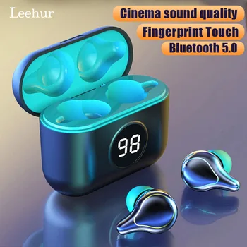 

Leehur Wireless Earphone Bluetooth 5.0 Headphones with Microphone Sport Music Waterproof Earphones Touch Control In-ear Earbuds