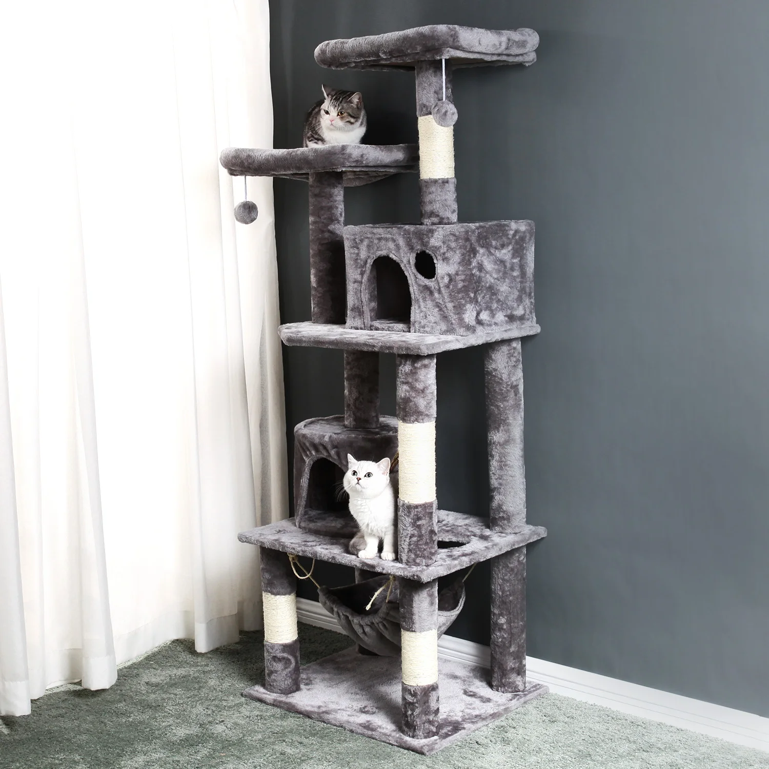 

Shipping from RU/US Luxury Pet Cat Tree Tower Cat Apartment Climbing Tree Condo Furniture Scratch Post Cat Jumping Toy Ladder