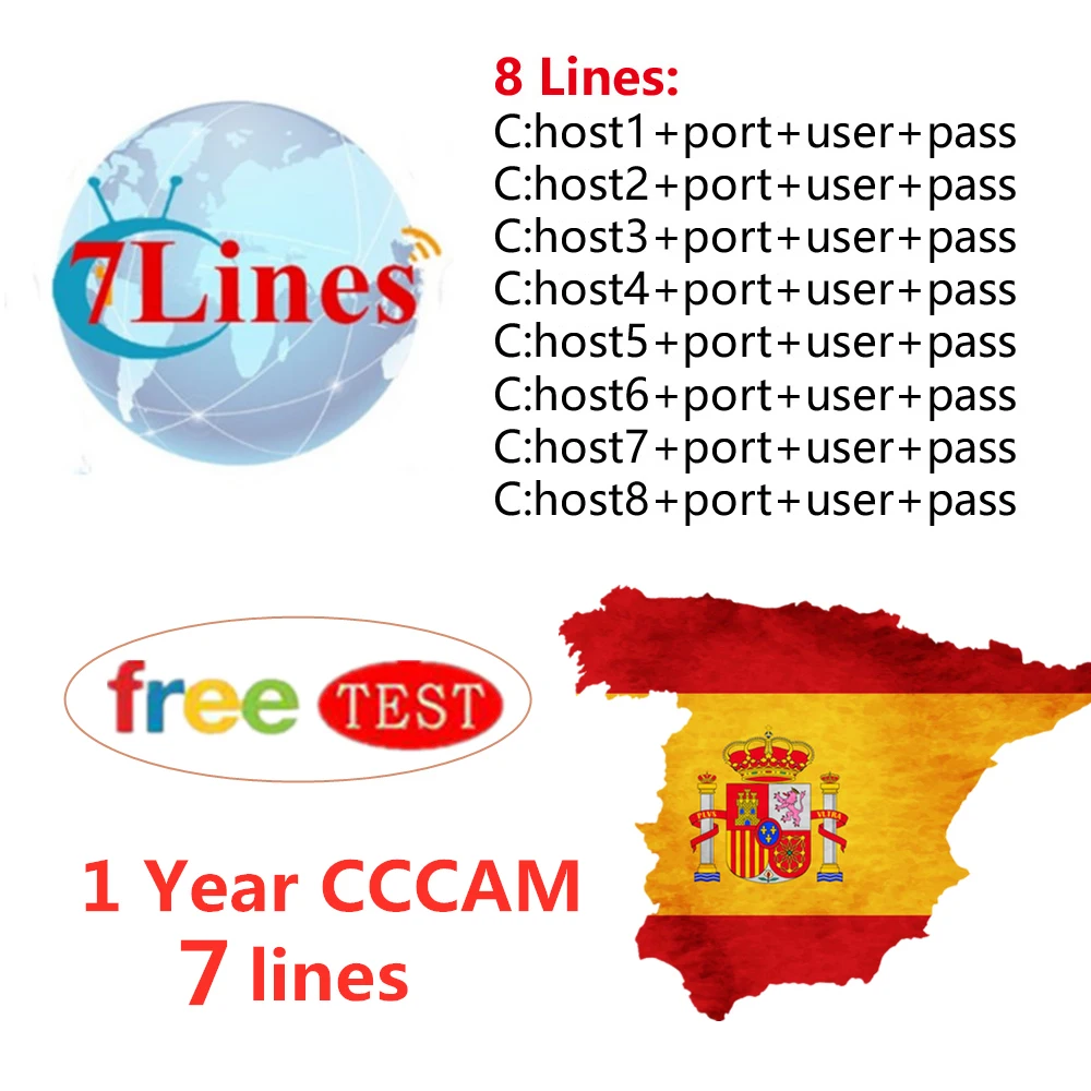 

2020 Stable Europe HD cccams 8/6line for SPAIN Portugal Germany Satellite ccams Receiver Guarantee 1 year