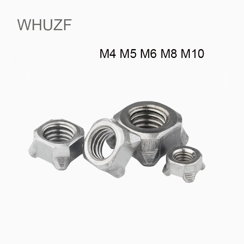 WHUZF Free Shipping 10/20PCS M4 M5 M6 M8 M10 DIN928 Carbon Steel Square Weld Nuts for Car Seat Belt | Обустройство дома