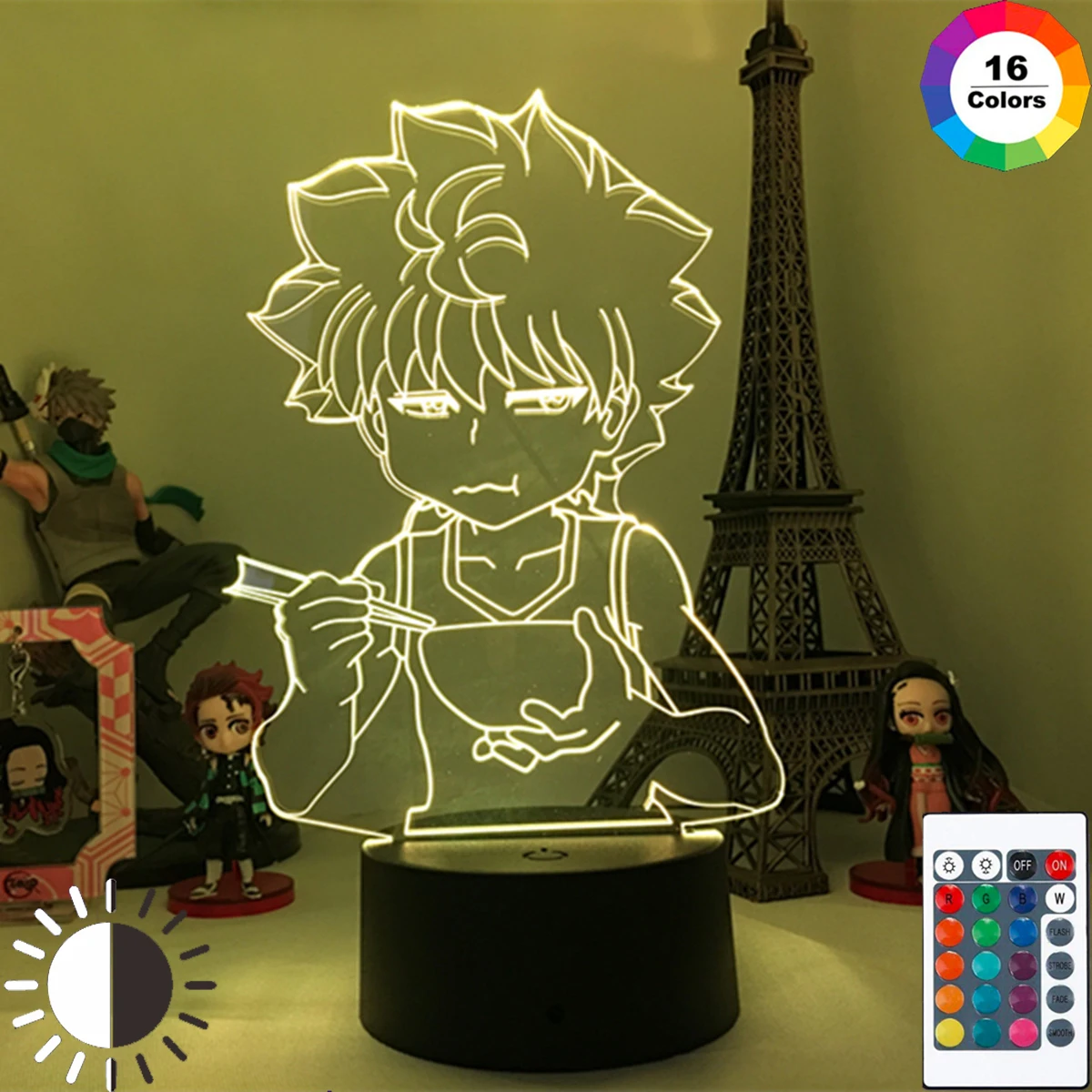 Светодиодный светильник Hunter X Killua Hxh светодиодный 3D ночсветильник Аниме подарок