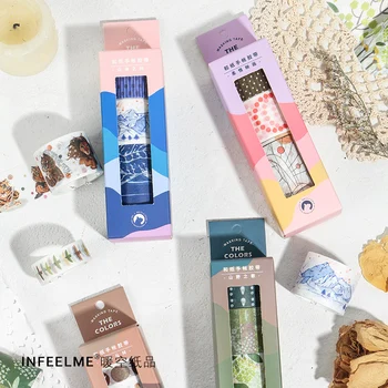 

4pcs Natural world Paper Washi Tape Set Jungle Forest Adhesive Masking Tapes Stickers Diary Home DIY Decoration F6590