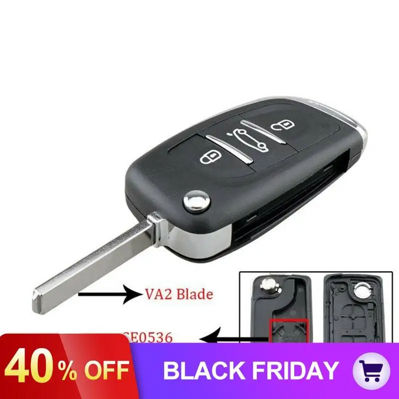 3 кнопки Автомобильный Брелок чехол Замена Флип складной пульт дистанционного управления крышка с VA2 лезвие подходит для Citroen C2 C3 C4 C5 C6 C8 VA2