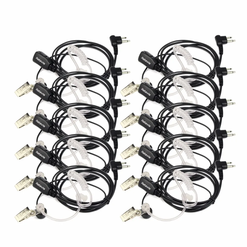 10 шт. 2 Pin акустическая Трубная гарнитура PTT MIC шумоподавление скрытая для Моторола