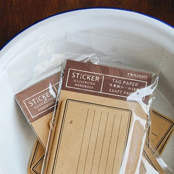 

16pcs/lot Twilight City Vintage Kraft Paper Label Handmade DIY Deco Stickers School Supply