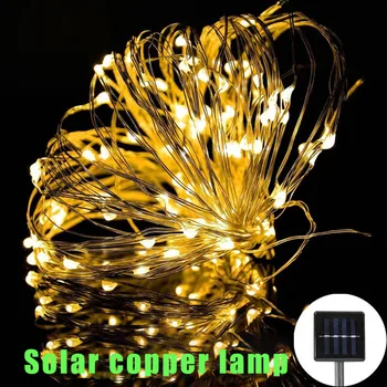 

LED Solar String Lights Outdoor 8 Modes Starry Lights Copper Wire Lights Waterproof Fairy Christmas Wedding Home Party J