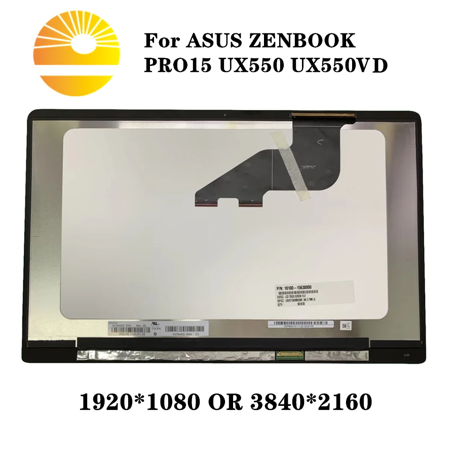 15," lcd сборка для ASUS ZENBOOK PRO15 UX550 сенсорный экран дигитайзер lcd 3840*2160 B156ZAN03.1 1920*1080 N156HCE-EN1