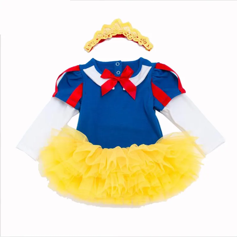 

Christmas Baby girl Snow White Princess rompers baby girls clothes baby clothing summer newborn infant costume for 0-24 Months