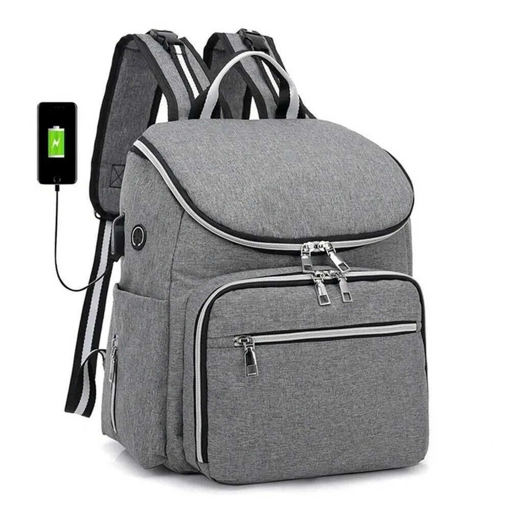 Сумка для подгузников для мам, большая емкость для ухода за ребенком, USB рюкзак для кормления, сумки для подгузников, сумка для кормления, вместительная водонепроницаемая сумка для ухода за ребенком