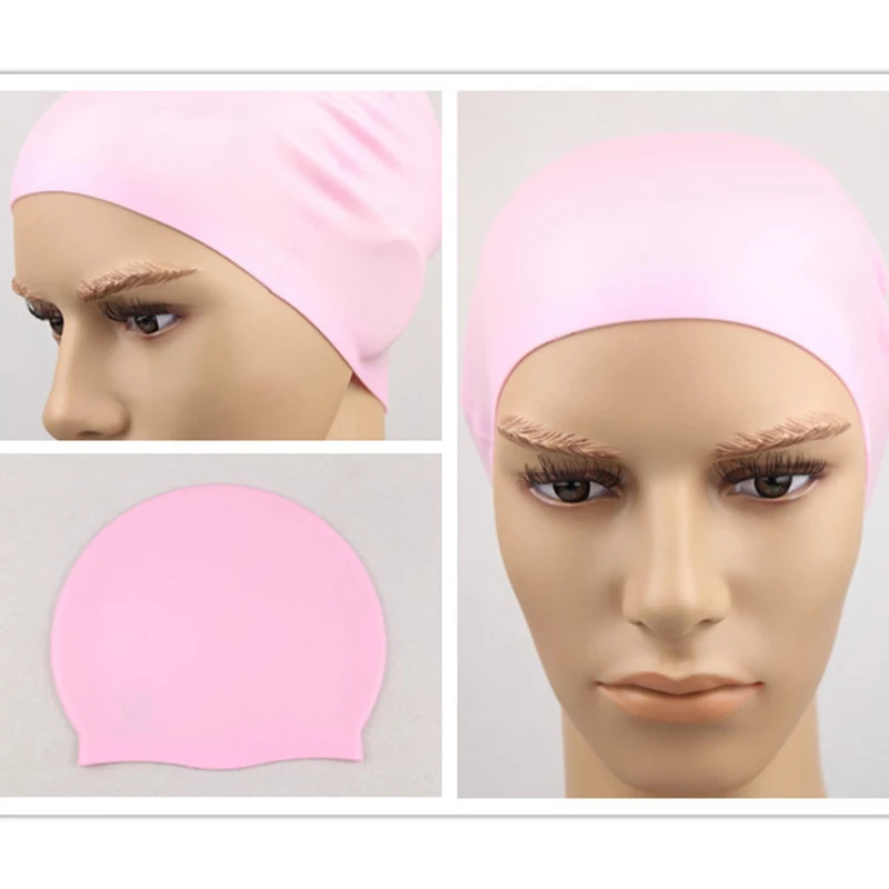 

Large Adult Swimming Cap Moulded Swim Cap Silicone Swimming Pool Hat For Men Women 21*18.5cm