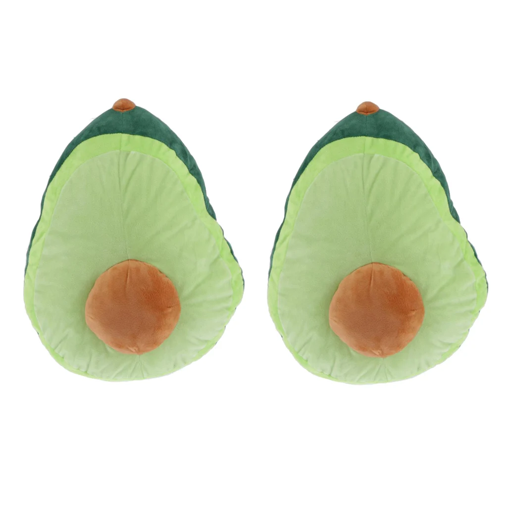 2pcs Fluffy avocado style pillow cushion throw pillow home stuffed toys