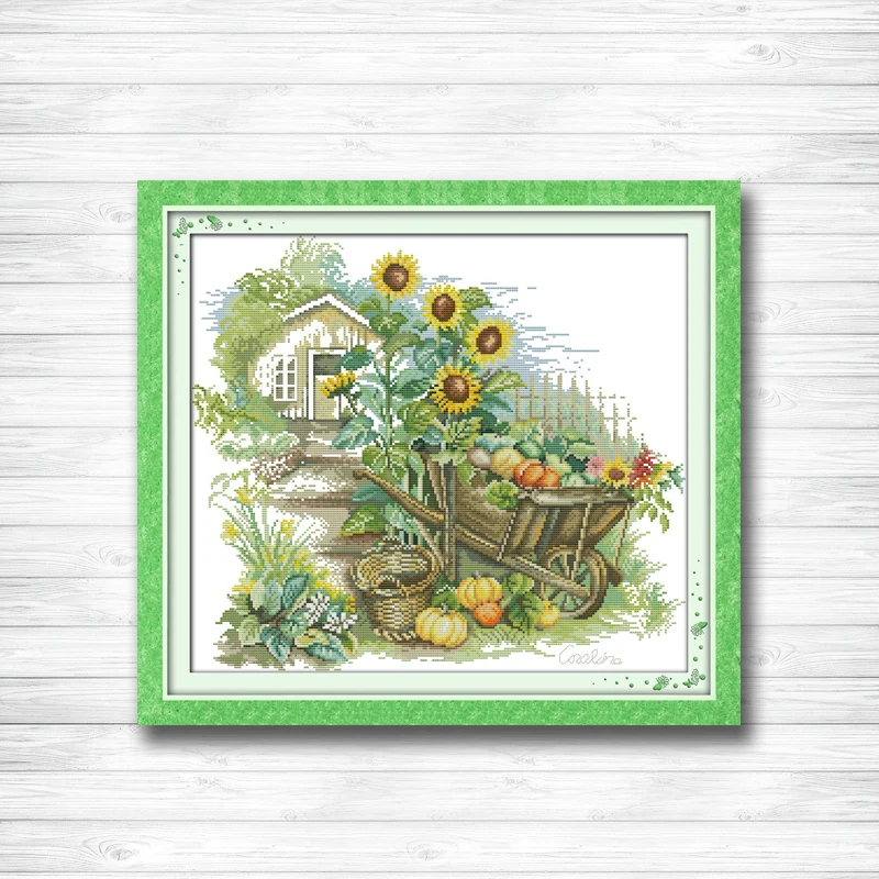

Little float homeland garden Scenery dmc 14CT 11CT counted cross stitch Needlework Set Embroidery kits chinese cross stitch