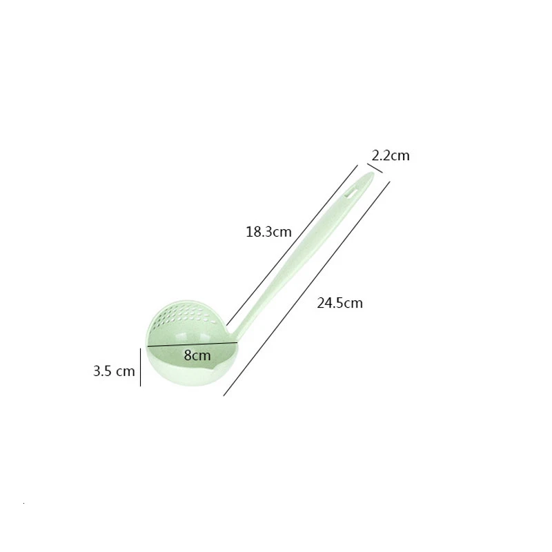 Столовая ложка утолщенная Пшеничная солома Экологичная подвесная с длинной ручкой сетчатая ложка для каши кухонный фильтр ложка кухонный инструмент