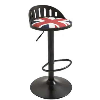 

American Retro Bar Chair Lift High Stool Bar Chair Swivel European Back Bar Stool Front Cashier