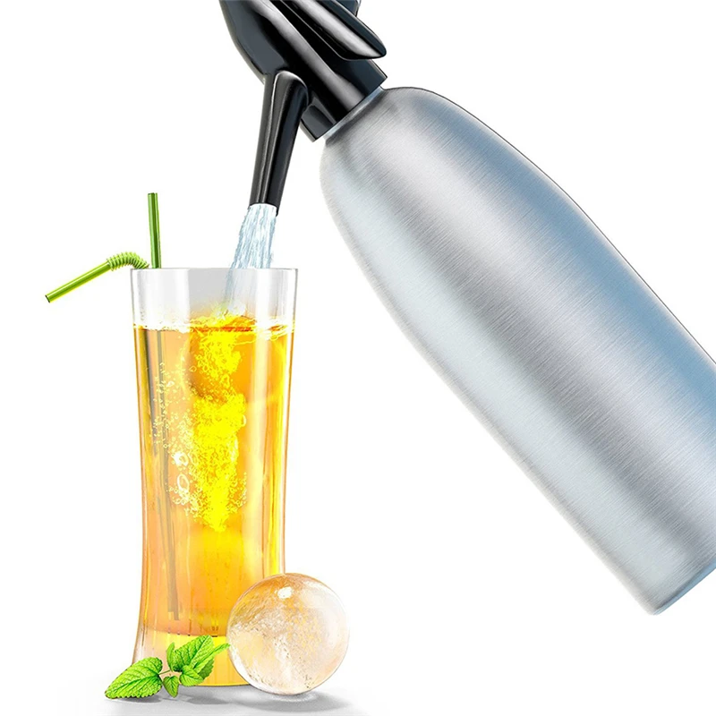 Soda Siphon Wine Making 1Ltr-Make Sparkling Water for Mojitos,Gin Fizz Cocktail and Wine Spritzer Bar Tool