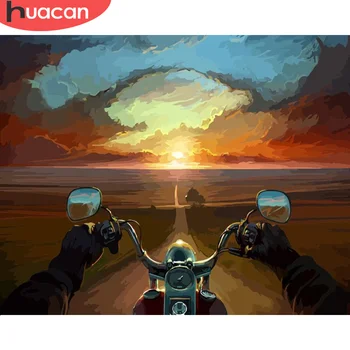 

HUACAN Paint By Number Car Hand Painted Painting Art DIY Pictures By Numbers Scenery Kits Drawing On Canvas Gift Home Decor